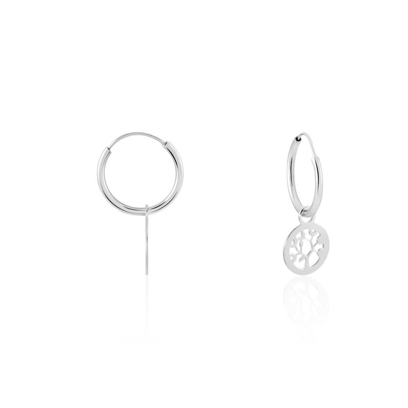 Créoles Isabel Argent Weiss - Spannringe Damen | OROVIVO