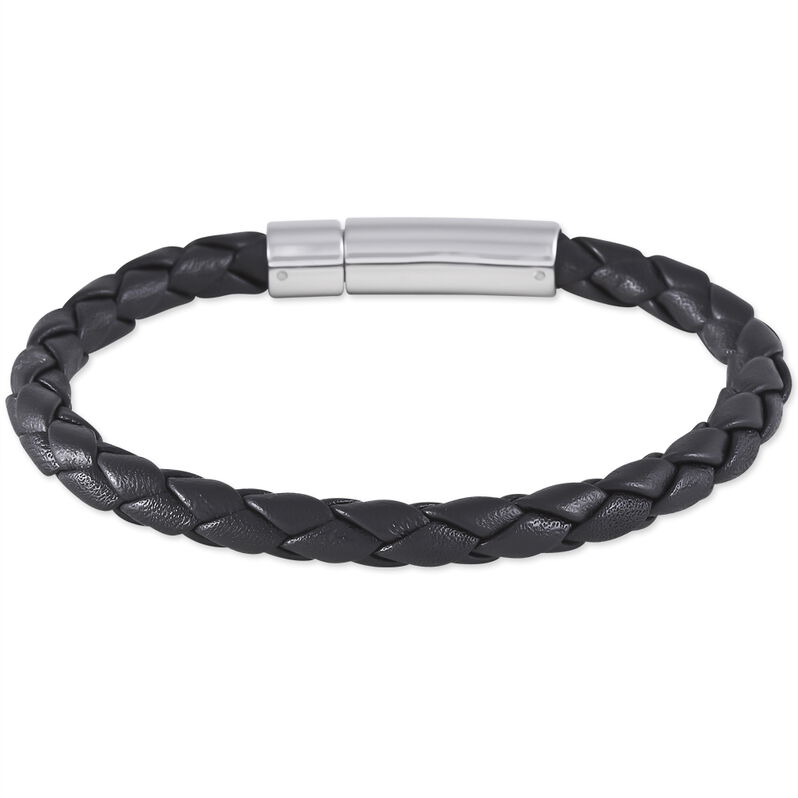 Herren Lederarmband Braun Edelstahl Angelo - Armbänder Herren | OROVIVO