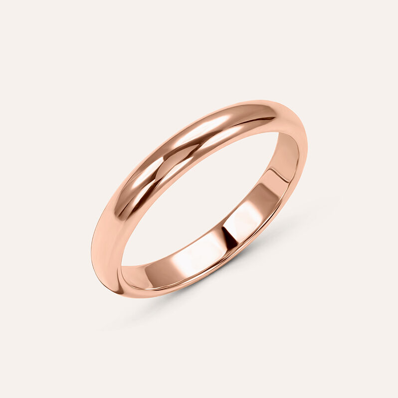 Fede Classica Leggera 3.2 mm Oro Rosa - Spannringe Unisex | OROVIVO