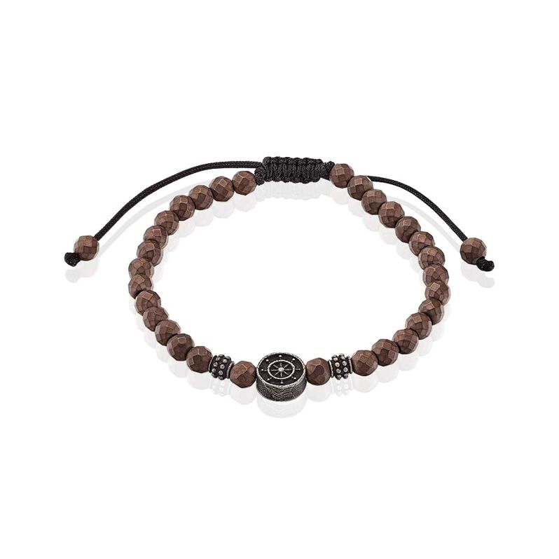 Bracciale timone e ancora in pietre e cordino regolabile - Spannringe Herren | OROVIVO