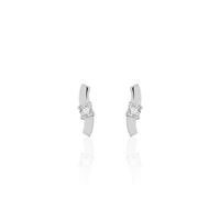 Damen Ohrstecker Weißgold 375 Diamant 0,01ct 