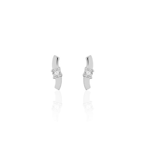 Damen Ohrstecker Weißgold 375 Diamant 0,01ct  - Ohrstecker Damen | OROVIVO