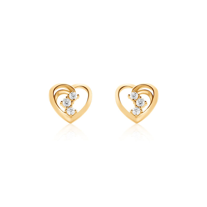 Damen Ohrstecker Gold 375 Geometrisch Tricoeur - Ohrstecker Damen | OROVIVO