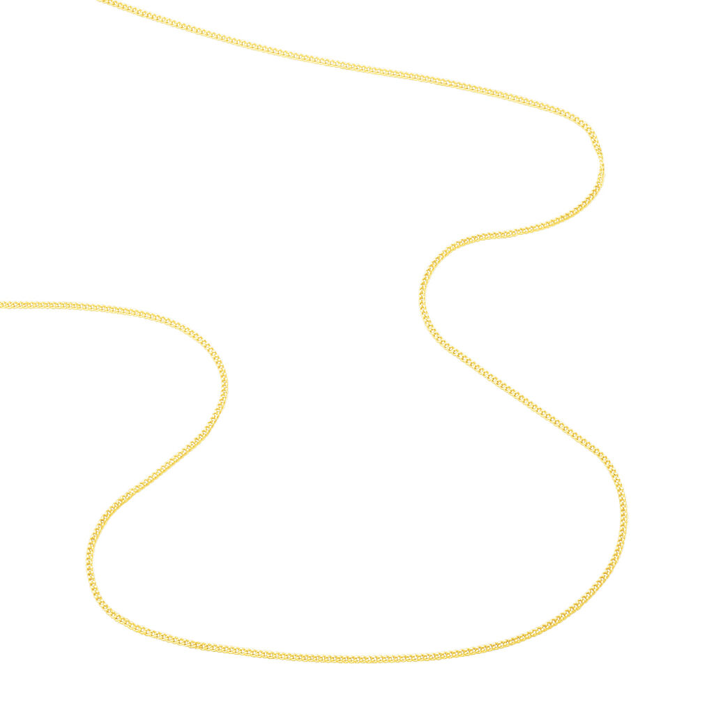 Chaîne Ixia Maille Gourmette Diamantee Or Jaune - Spannringe Familie | OROVIVO