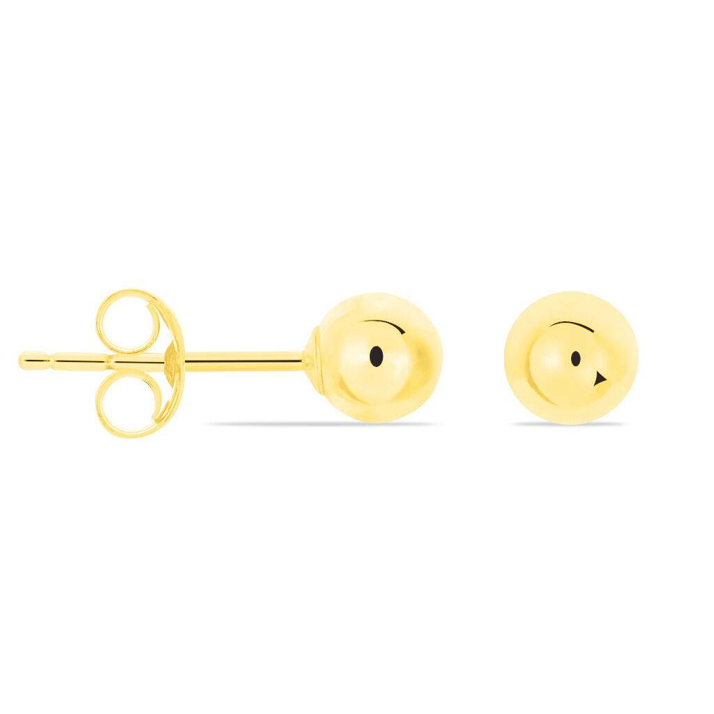 Damen Ohrstecker Silber 925 Vergoldet Kugel 5mm - Ohrstecker Damen | OROVIVO