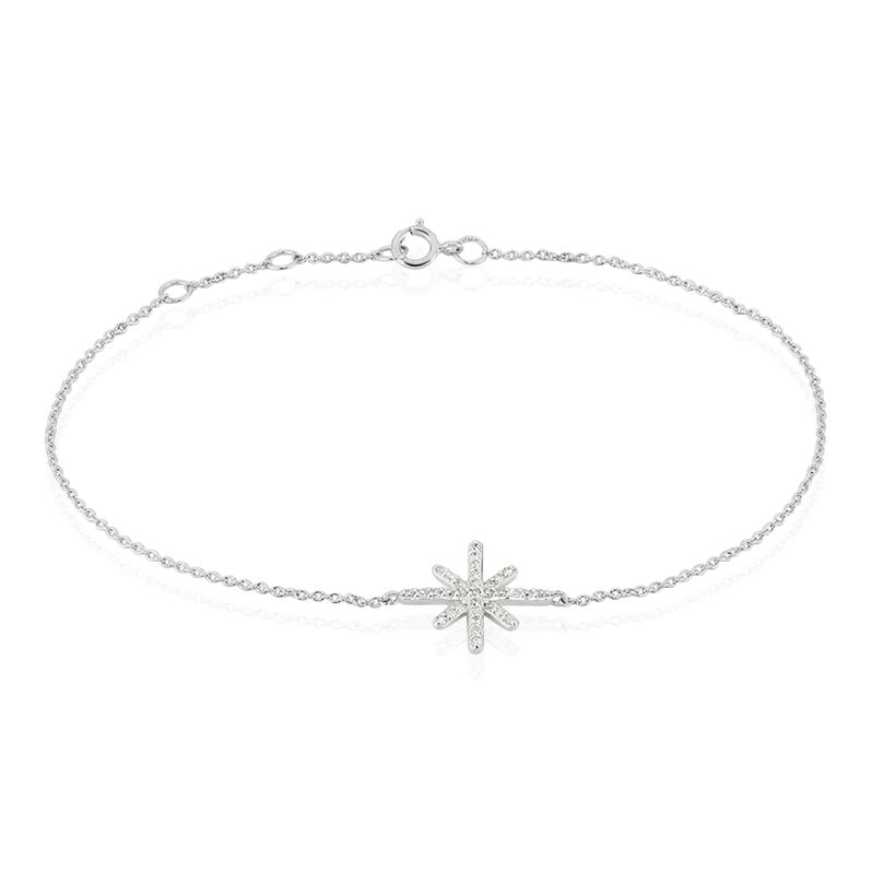 Bracelet Or Blanc Diamant - Spannringe Damen | OROVIVO