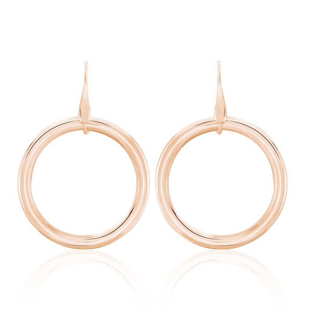 NORA Damen Creolen Edelstahl rosevergoldet Kreis