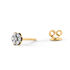 KAROLINE Damen Ohrstecker Gold 375 (9 Karat) Diamant Wei&szlig; 0,05 ct Blume