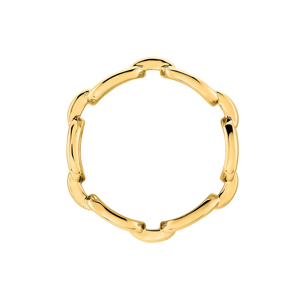 Damen Ring Edelstahl vergoldet Ohne Stein Kettenglieder Lottie  - Ringe Damen | OROVIVO