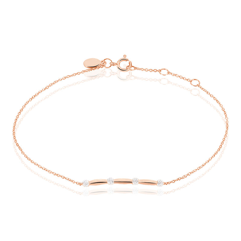 Bracelet Or Rose Lisa Diamants - Spannringe Damen | OROVIVO