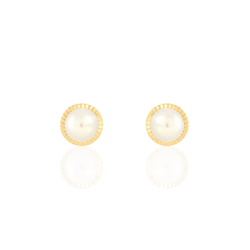 Damen Perlenohrringe Gold 375 Zuchtperlen - Ohrstecker Damen | OROVIVO