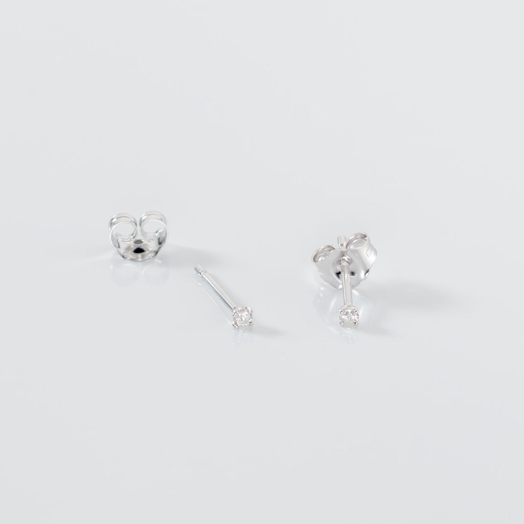 VICTORIA Damen Ohrstecker Wei&szlig;gold 585 (14 Karat) Diamant Wei&szlig; 0,060 ct