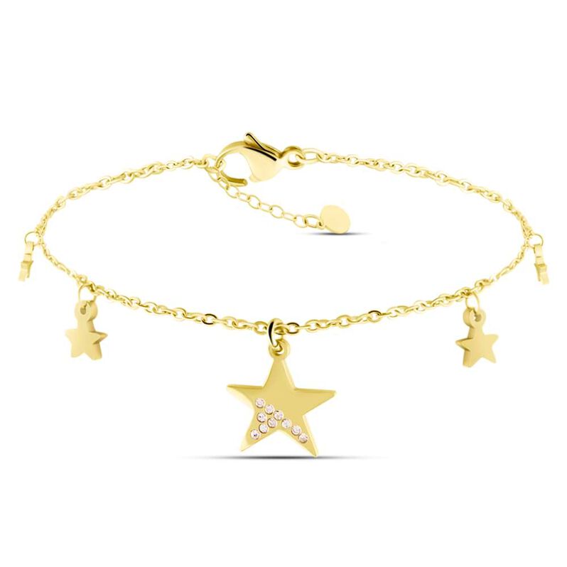 Bracciale Lady Chic Acciaio Bicolore Stella e Cristalli - Spannringe Damen | OROVIVO