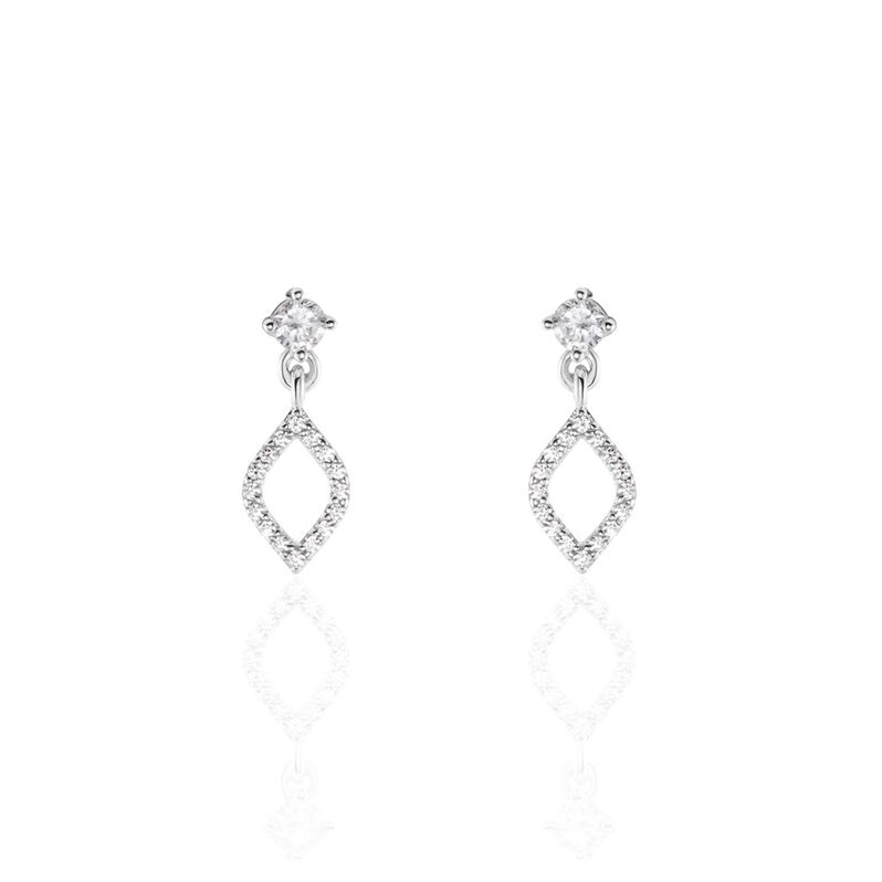 Boucles D'oreilles Pendantes Buxenus Argent Rhodié Oxyde De Zirconium - Spannringe Damen | OROVIVO