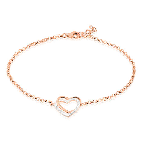 Damenarmband Silber 925 Rosé Vergoldet Herz - Armbänder mit Anhänger Damen | OROVIVO