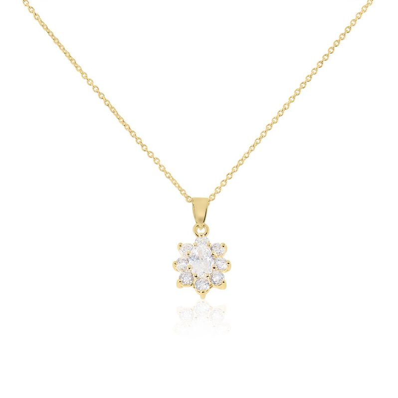 Collier Lisea Plaque Or Oxydes De Zirconium - Spannringe Damen | OROVIVO