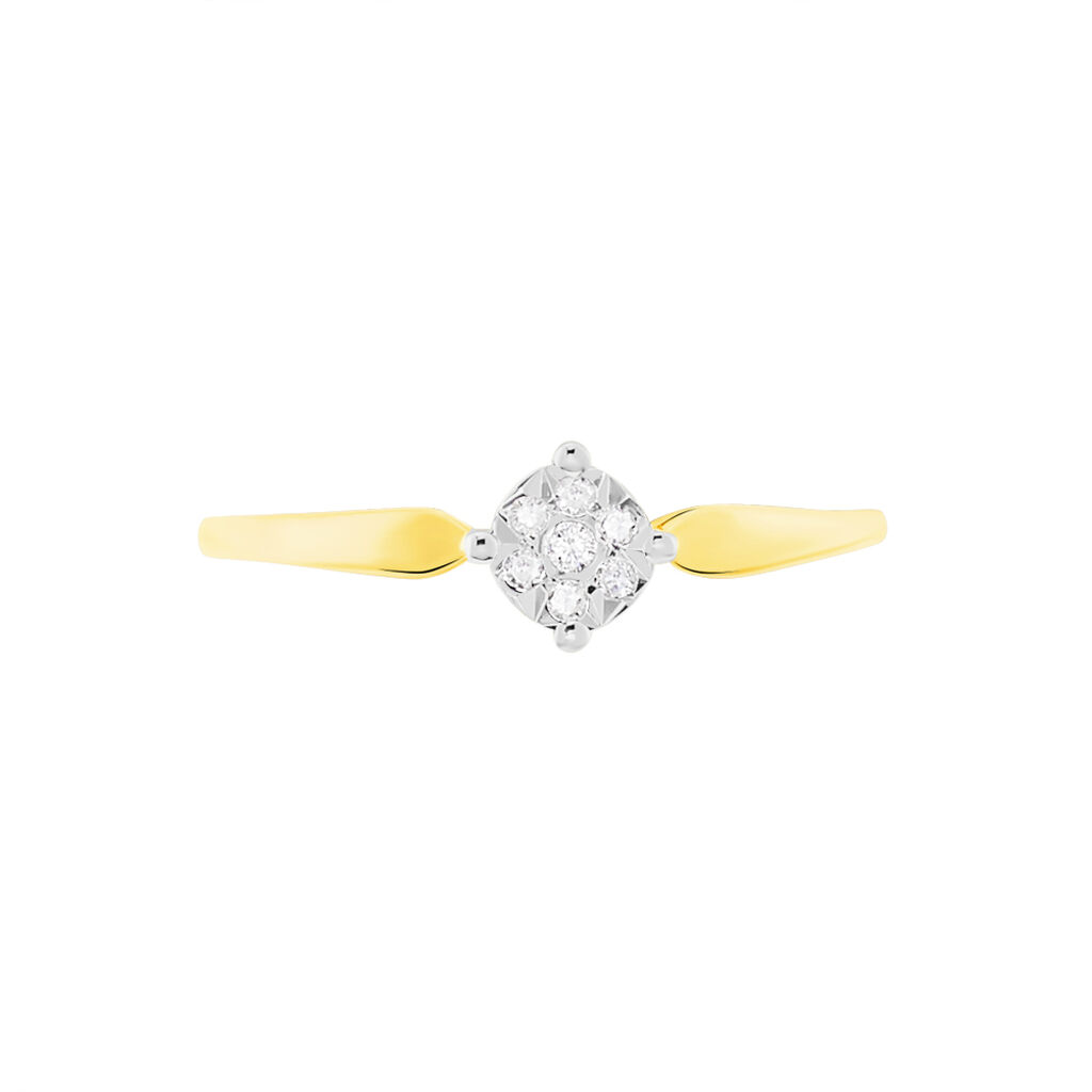 Damenring Gold 375 Diamant 0,046ct - Ringe mit Edelsteinen Damen | OROVIVO