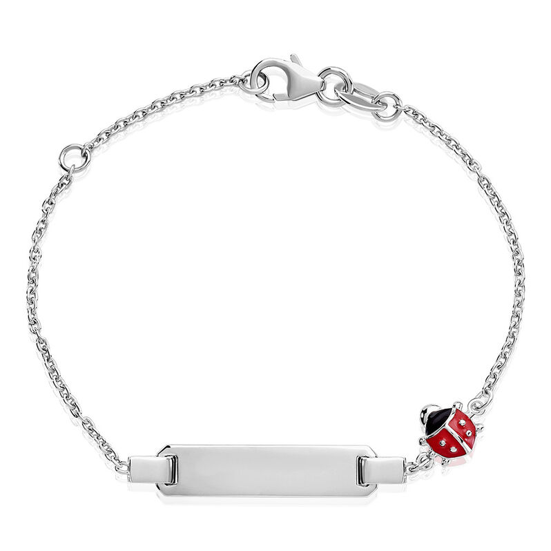 Kinder ID Armband Silber 925 Tiere Marienkäfer 1,6cm - Armbänder Kinder | OROVIVO
