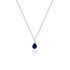 TALIDA Damen Collier Silber 925 Zirkonia Blau