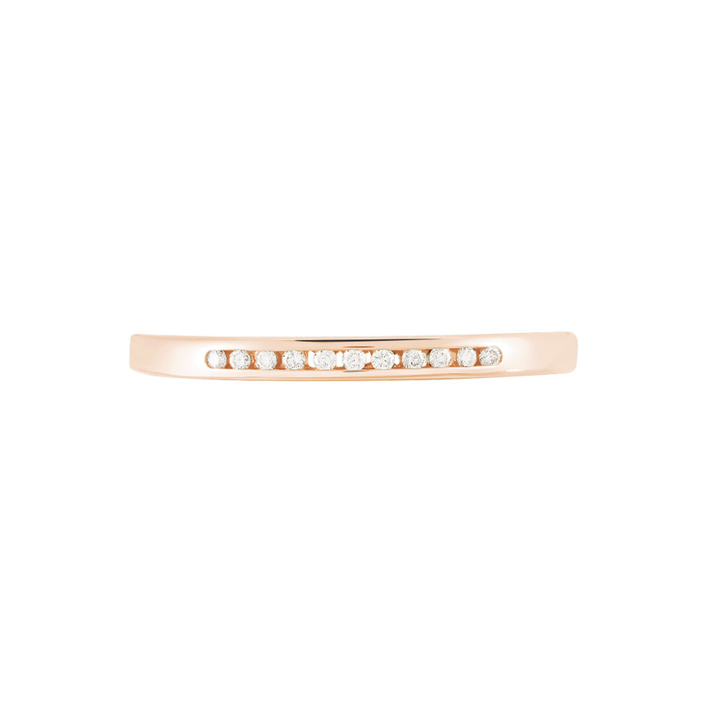 Damen Ring Rosegold 585 Rund Weiß Memo Jata - Ringe mit Stein Damen | OROVIVO