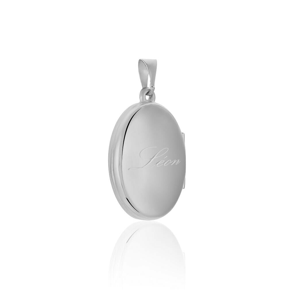 Anhänger Silber 925 Zirkonia Medaillon - Anhänger mit Gravur Damen | OROVIVO