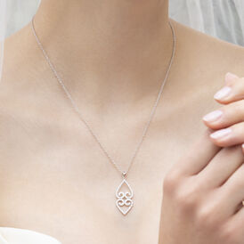Damen Halskette Silber 925 Zirkonia Herz - Herzketten  | OROVIVO