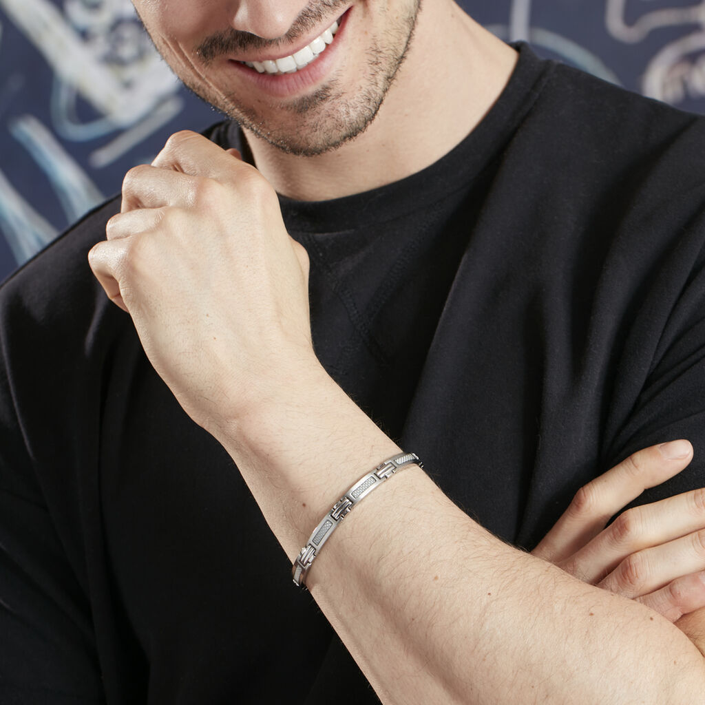 Bracelet Acier Bicolore - Spannringe Herren | OROVIVO
