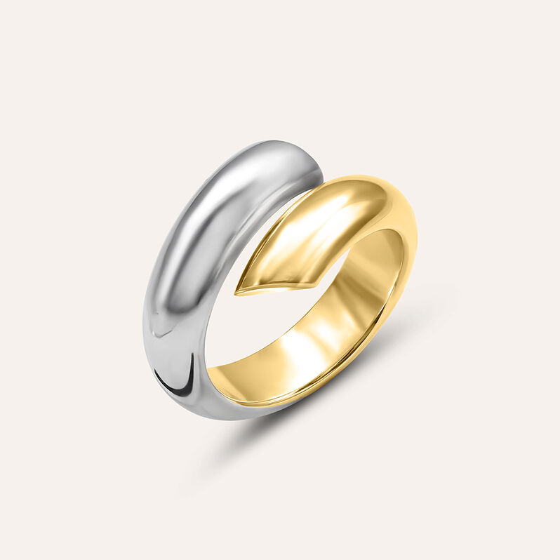 Anello Contrarie Isabelle Oro Bicolore - Spannringe Damen | OROVIVO