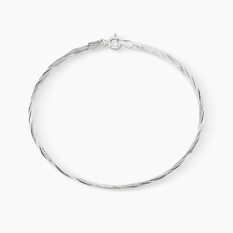 Bracelet Jasmin Tresse Or Blanc - Spannringe Damen | OROVIVO