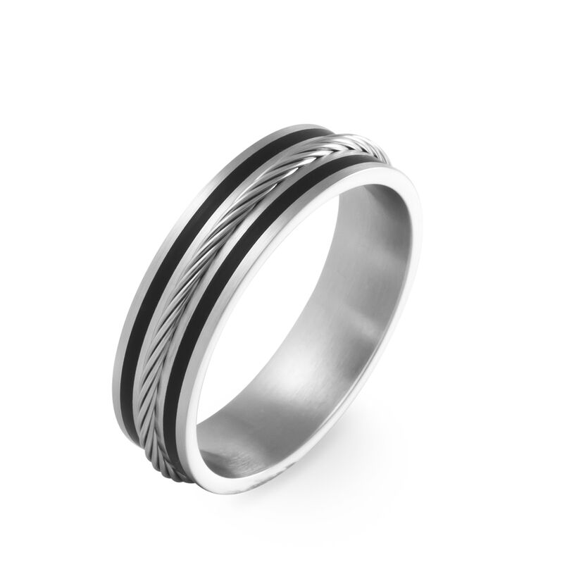 Bague Assunta Acier Blanc - Spannringe Herren | OROVIVO