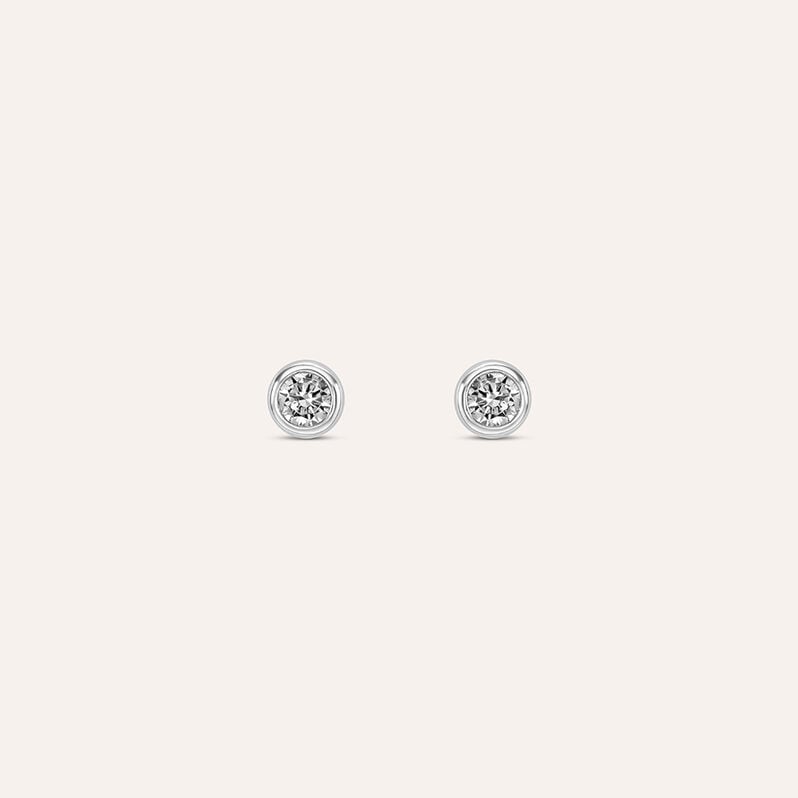 Orecchini Lobo Punto Luce Silver Elegance Argento Rodiato Cubic Zirconia - Spannringe Damen | OROVIVO