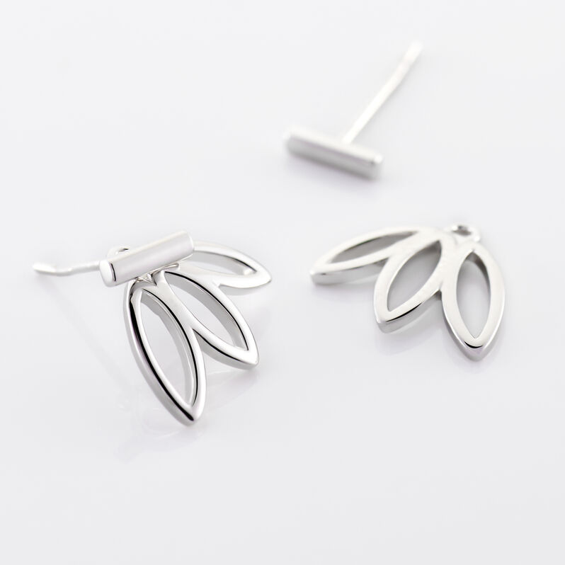 Boucles D'oreilles Argent Rhodie Anjali - Spannringe Damen | OROVIVO