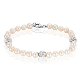 Damen Perlenarmband Silber 925 Zuchtperle - Armbänder  | OROVIVO