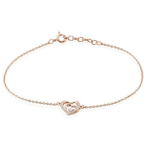Damenarmband Silber 925 Rosé Vergoldet Herz - Armbänder mit Anhänger Damen | OROVIVO