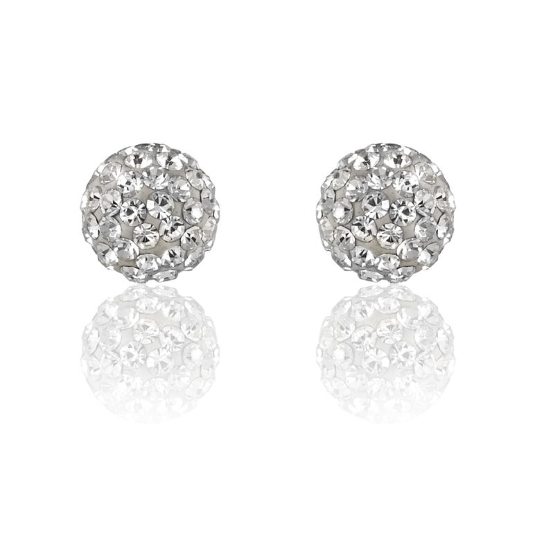 Boucles D'oreilles Puces Feliciteae Or Jaune Strass - Spannringe Damen | OROVIVO