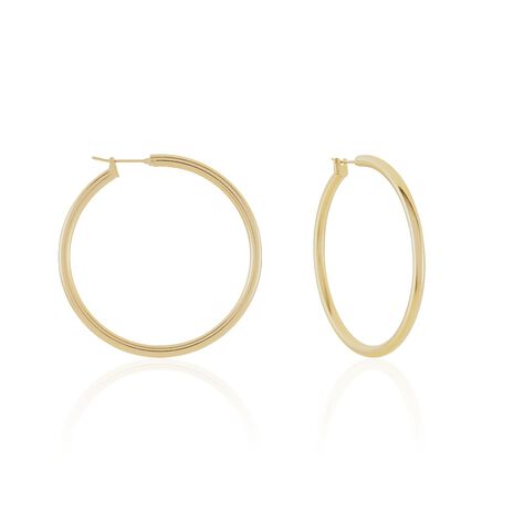 Damen Creolen Messing Gold plattiert - Creolen Damen | OROVIVO
