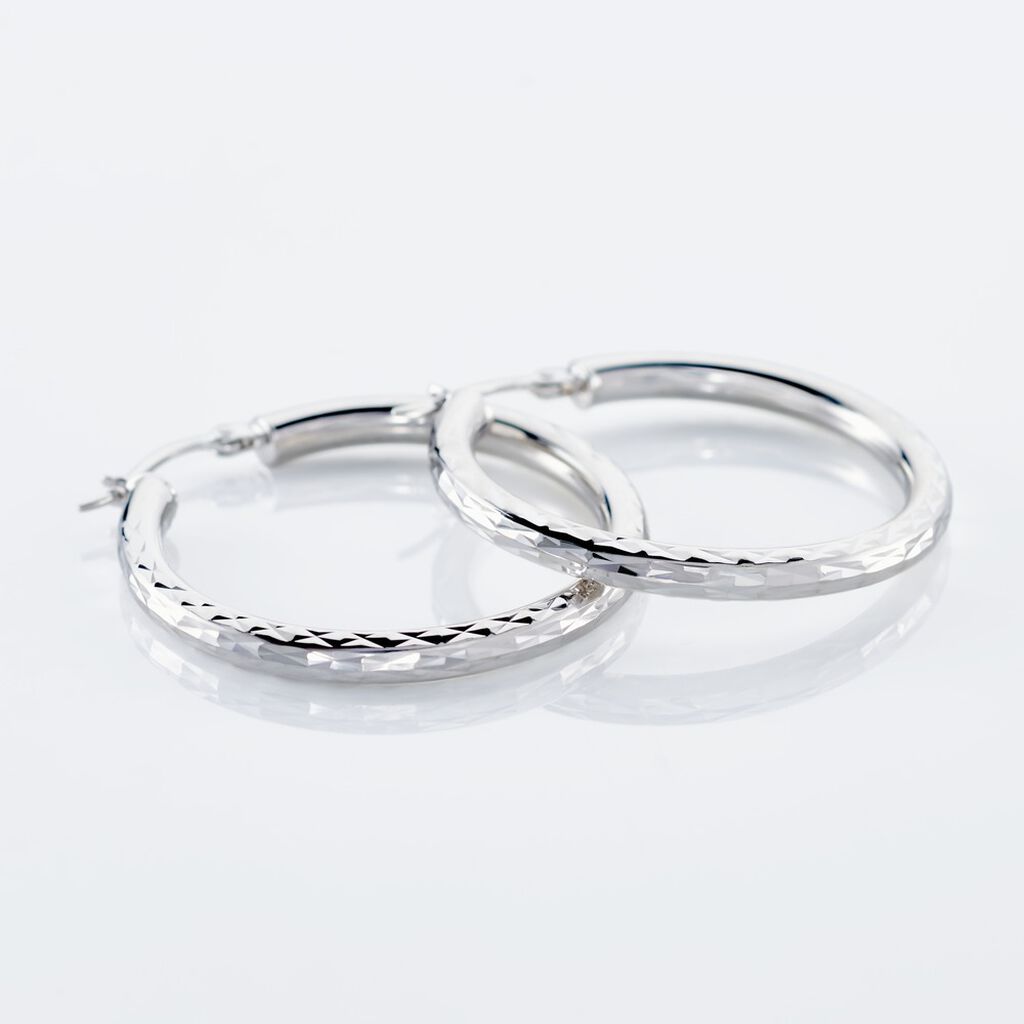 SEIJA Damen Creolen Silber 925 B 0,75 mm