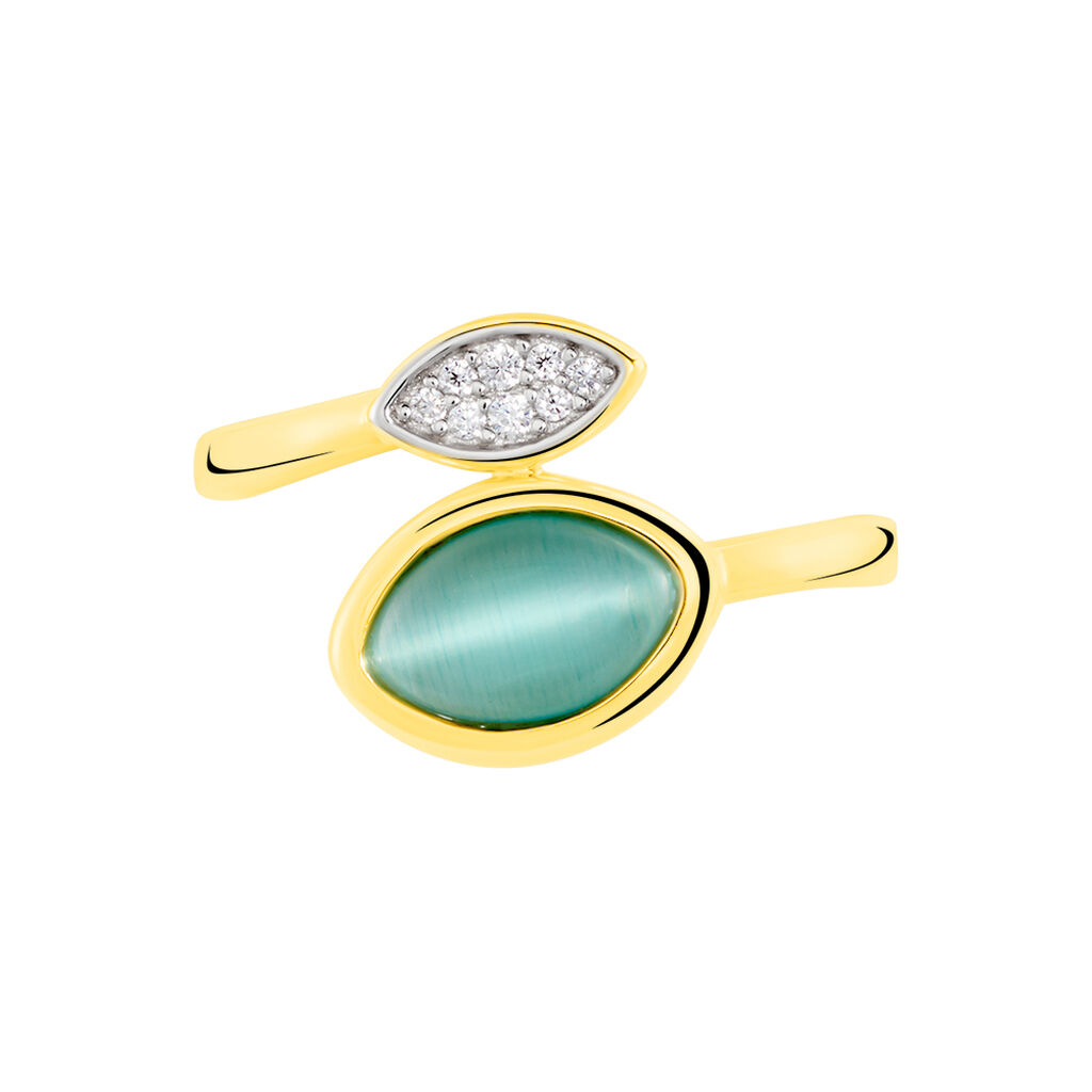 Damenring Silber 925 Vergoldet  - Ringe mit Stein Damen | OROVIVO