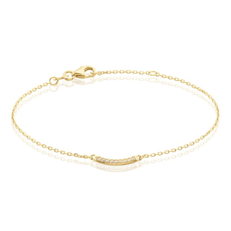 Bracelet Plaque Or Kumb Oxydes De Zirconium - Spannringe Damen | OROVIVO