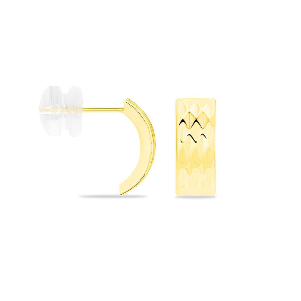 ZIA STECKCREOLE 4 Damen Creolen Gold 375 (9 Karat), Creolen ohne Stein