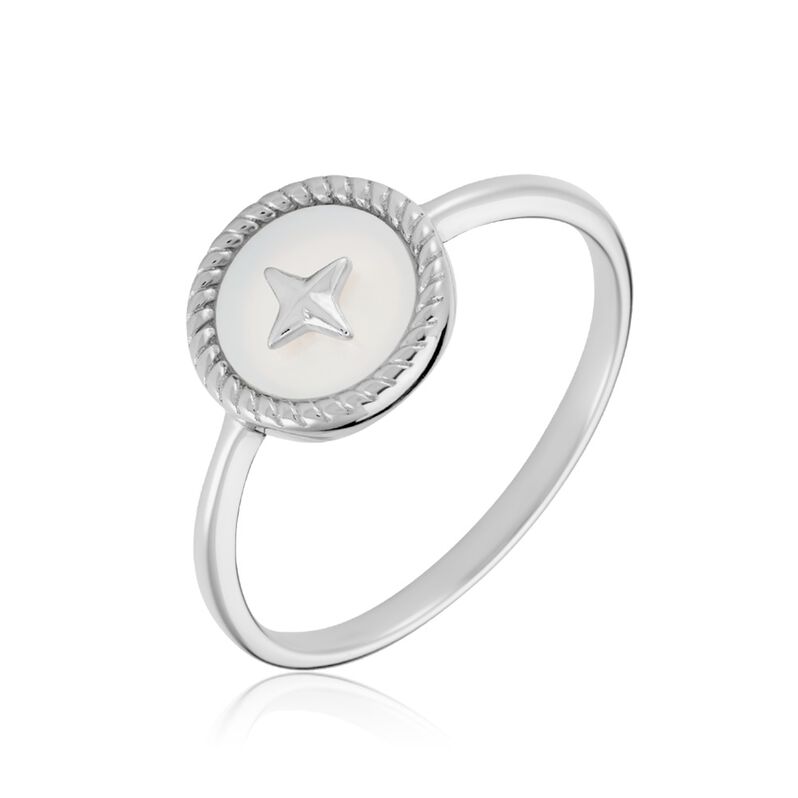 Bague Izarra Argent Weiss Nacre - Spannringe Damen | OROVIVO