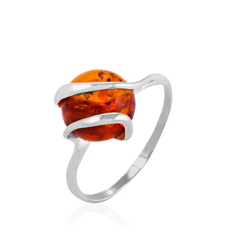 Bague Viriane Argent Blanc Ambre - Spannringe Damen | OROVIVO