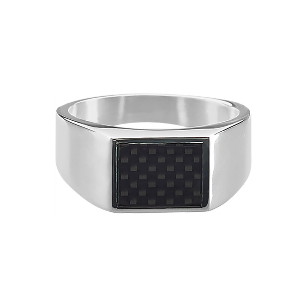Chevaliere Bruce Acier Et Carbone Noir - Spannringe Herren | OROVIVO