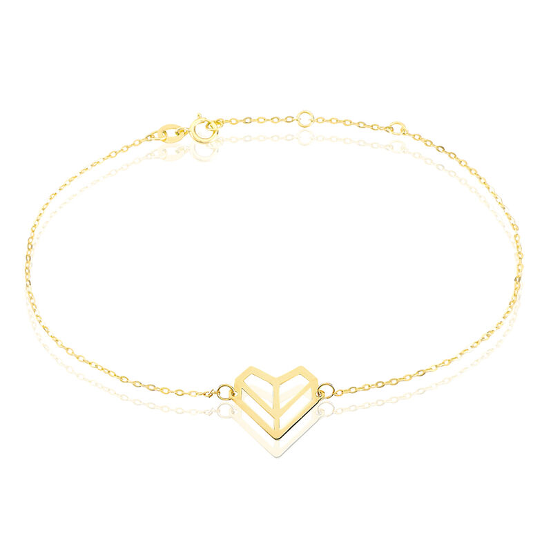 Bracelet Patricia Or Jaune Cœur - Spannringe Damen | OROVIVO