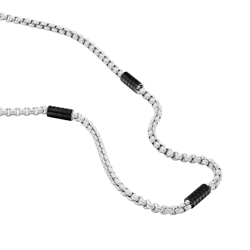 Herren Kette Edelstahl Bicolor Zylinder