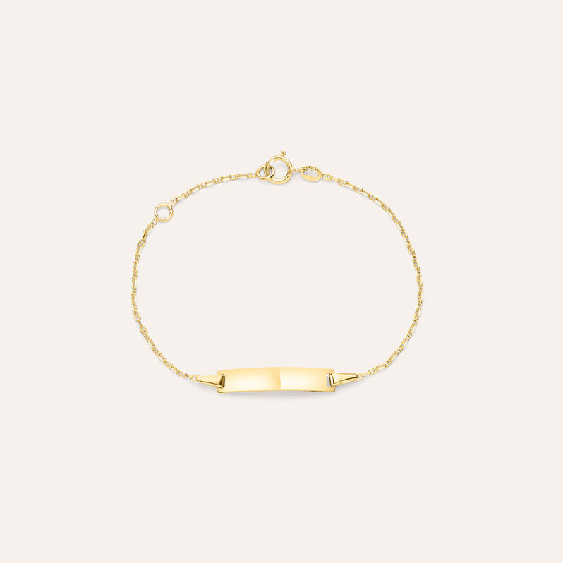 Bracciale Con Targhetta Holy Oro Giallo - Spannringe Kinder | OROVIVO