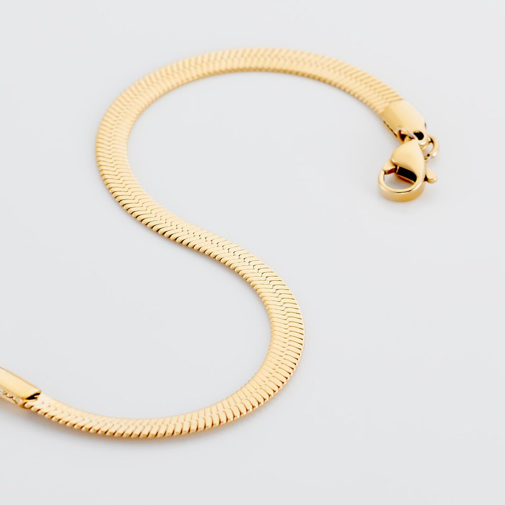 PALOMA Damen Armband Edelstahl vergoldet B 4 mm