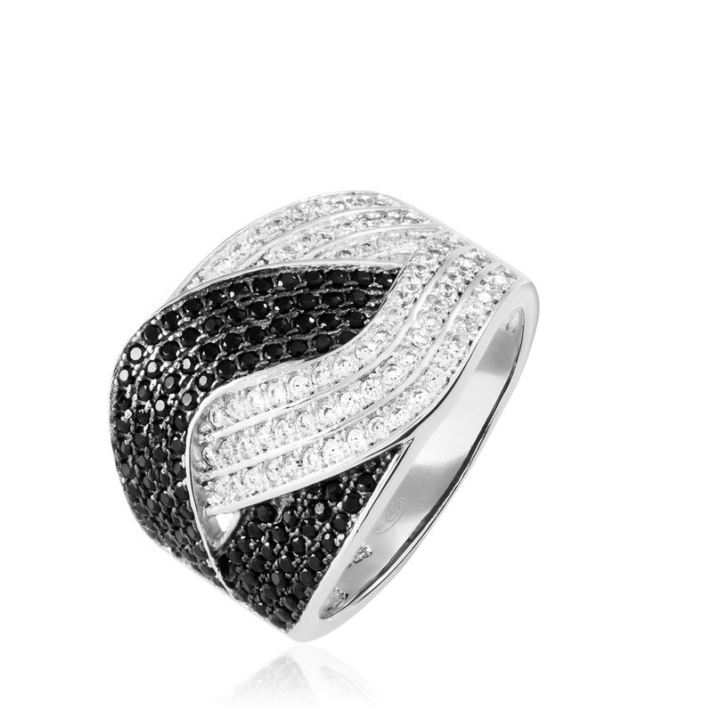 Bague Nesibe Argent Blanc Oxyde De Zirconium - Spannringe Damen | OROVIVO
