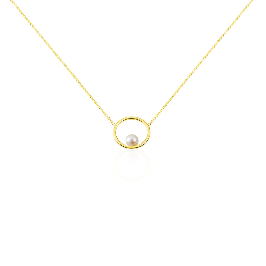 Damen Halskette Silber 925 Vergoldet Zuchperle - Halsketten Damen | OROVIVO