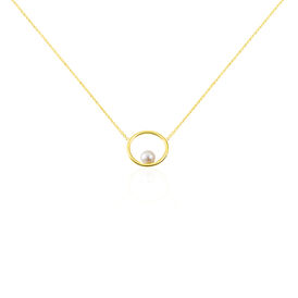 Damen Halskette Silber 925 Vergoldet Zuchperle - Ketten mit Stein Damen | OROVIVO